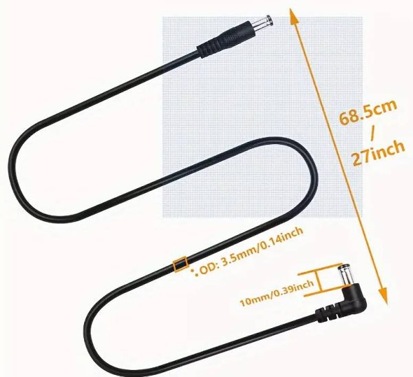 Netzo förlängsningskabel DC-strömadapter Svart 5,5mm/ 2,1mm , 685mm lång - Bild 2